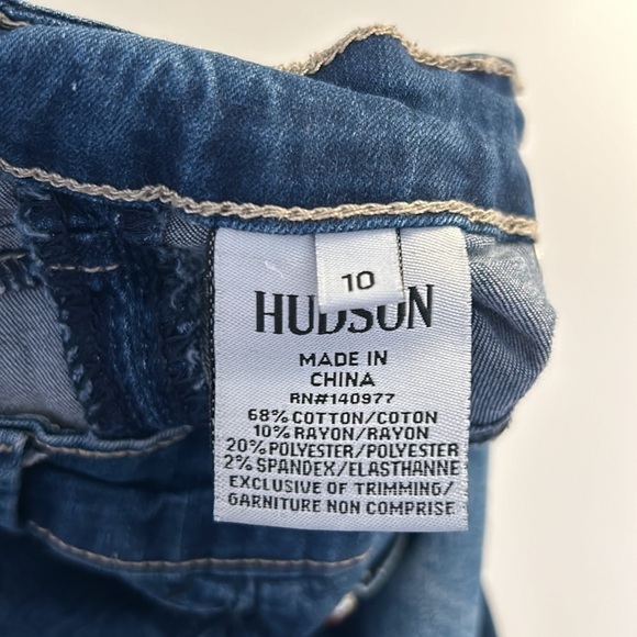 Hudson Girl's Distressed Dark Wash Skinny Jeans Size 10 - Picture 8 of 8